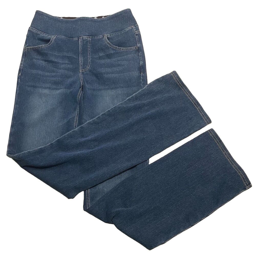 Halara Flex Denim High Waisted Straight Leg Pants Pull On Small Tall